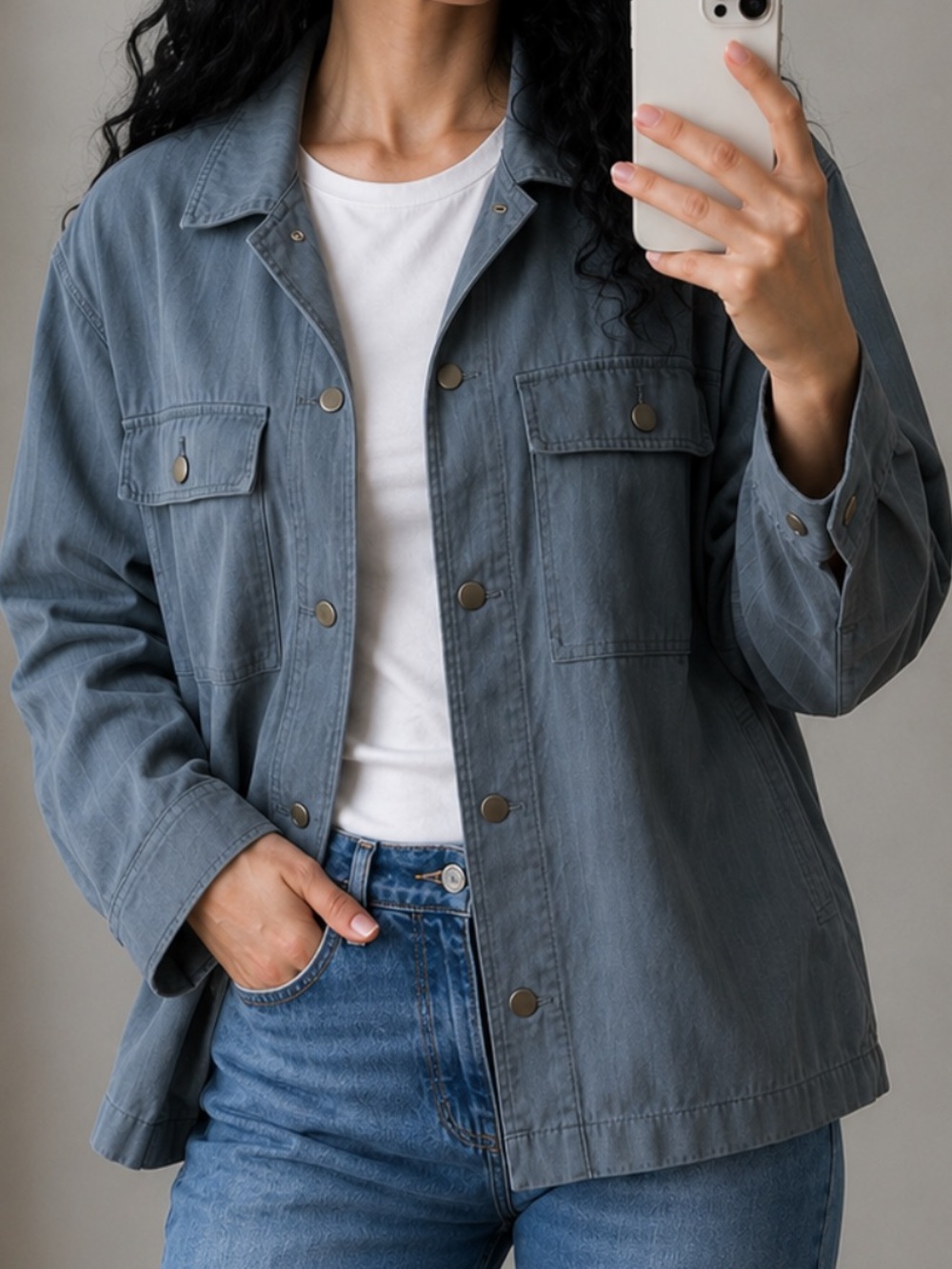 Old Navy Blue Utility Jacket – Size Large